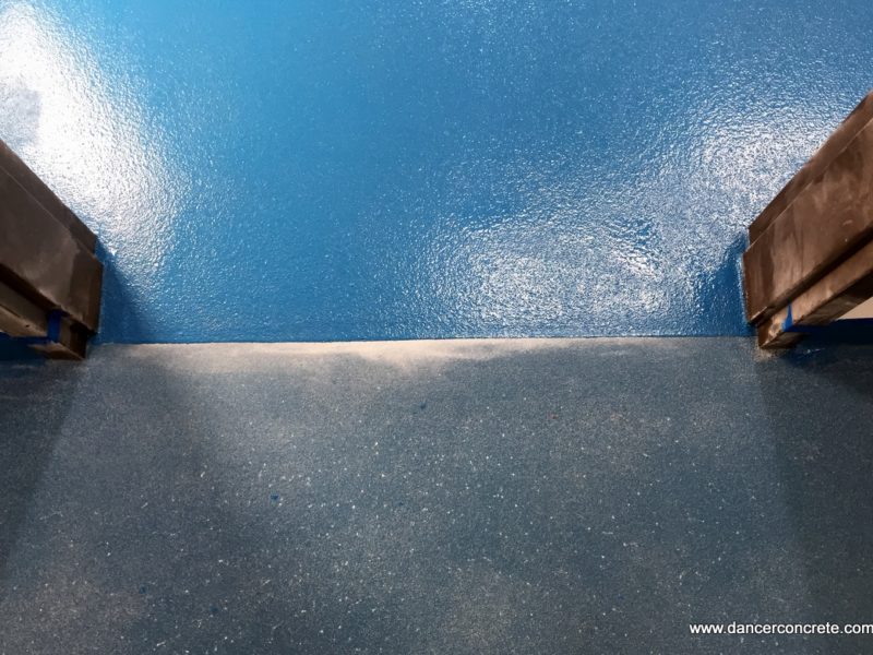 custom stained and polished concrete floor Ancilla College