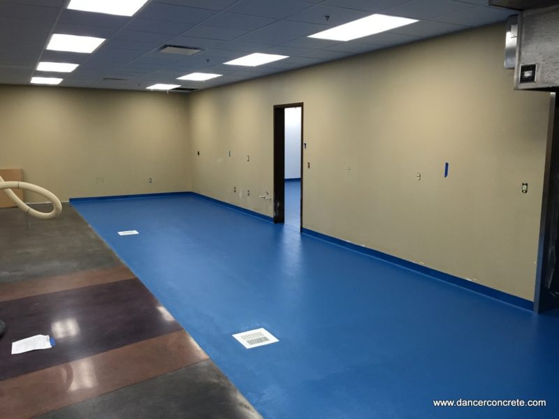 custom stained concrete floor