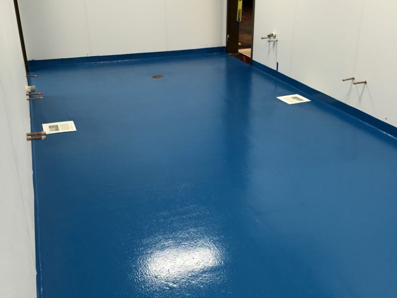 custom stained and polished concrete floor