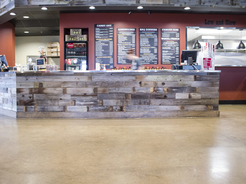 Polished Concrete floor shigs in pit