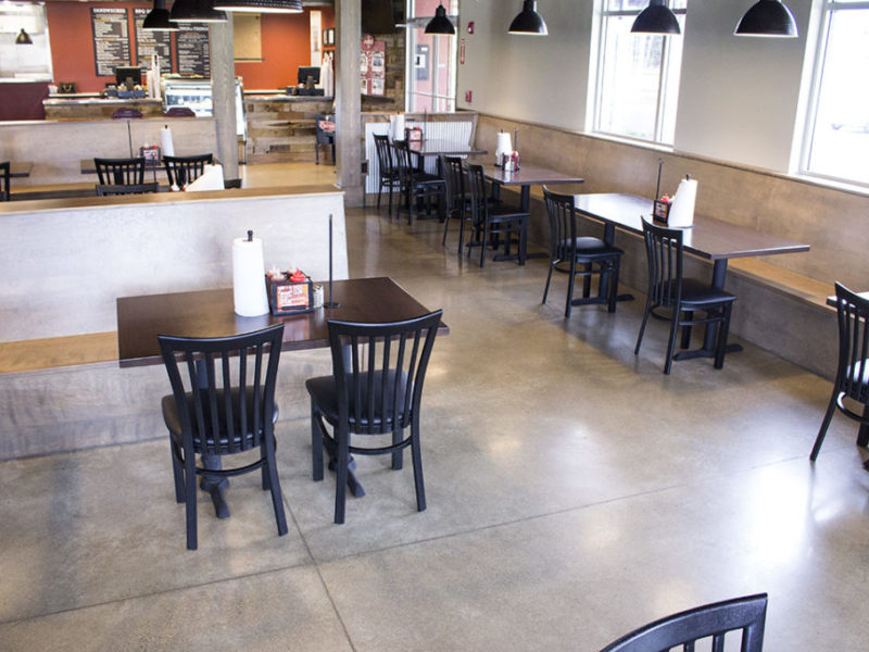 concrete polishing for shigs in pit