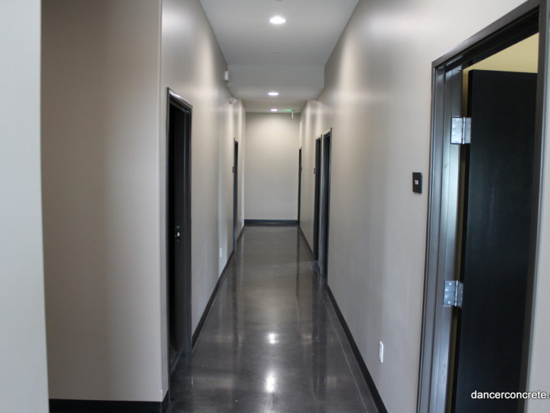 black dyed concrete floor for Stoy Farms