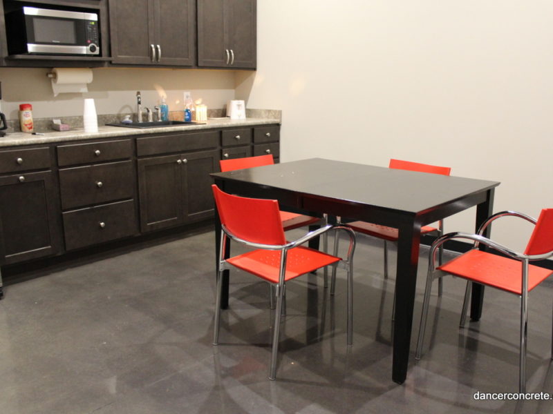 black dyed concrete floor Stoy Farms