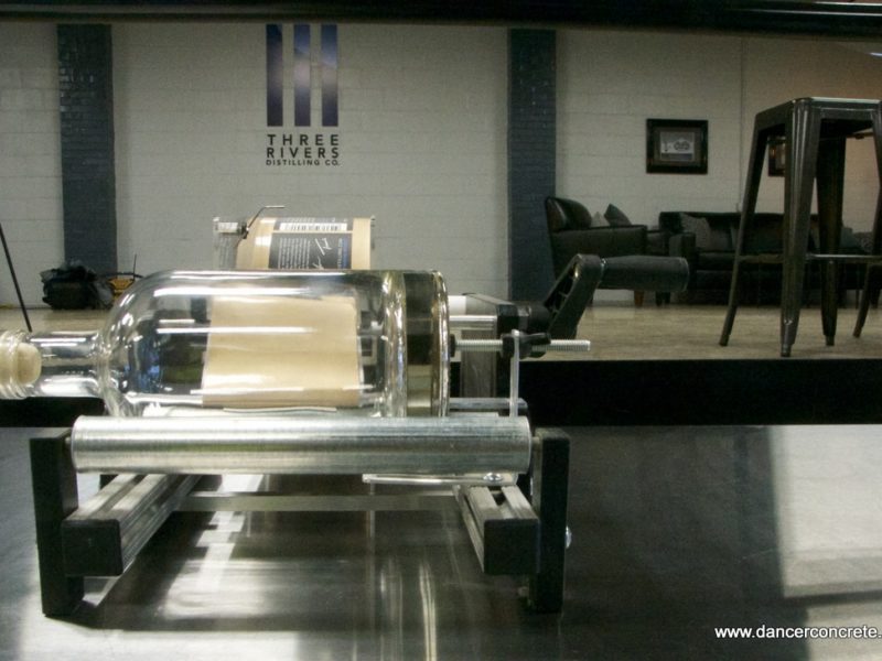 polished concrete floor project - Three Rivers Distilling