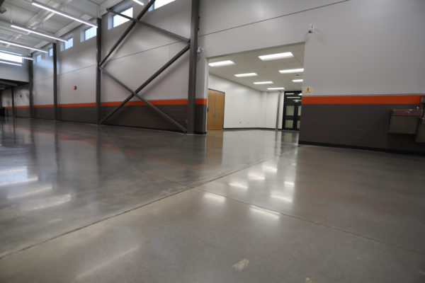 Warsaw High School Polished Concrete project