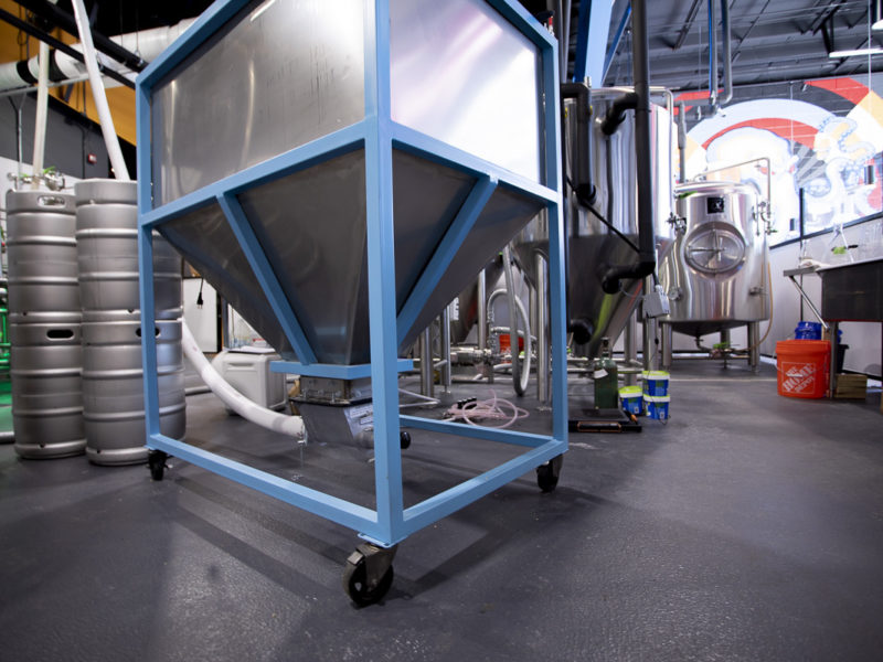Commercial epoxy flooring system at at Dot & Line Brewing Company