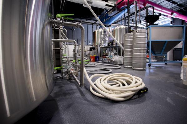 Urethane Mortar floor at Dot & Line