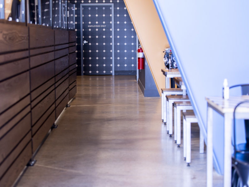 Dot & Line Brewing Company polished concrete floor