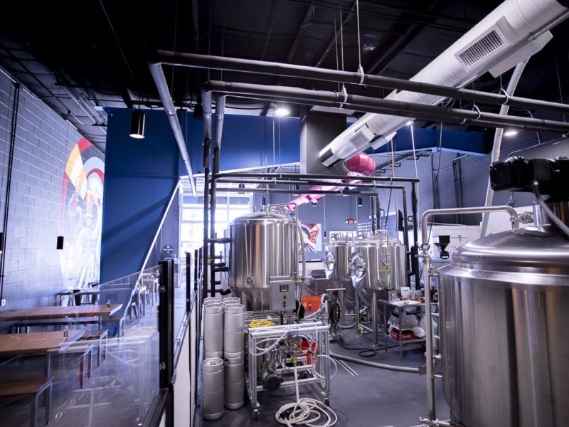 Dot & Line Brewing Company polished concrete floor