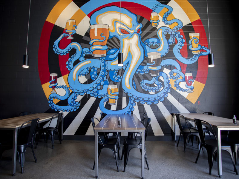 Dot & Line Brewing Company flooring project